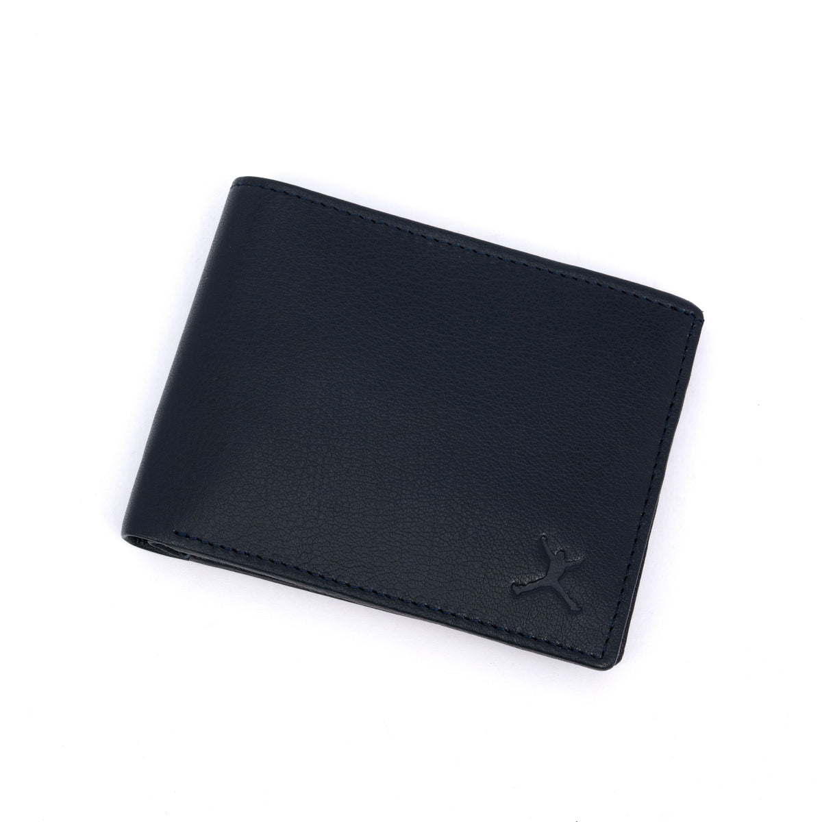 Genuine Leather RFID Wallet - Navy Blue