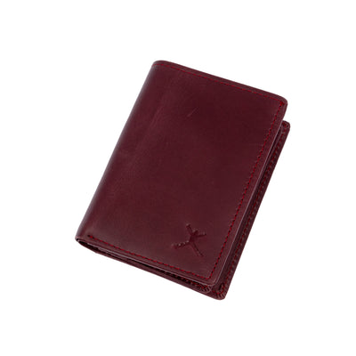 Italian Leather RFID Hip Wallet - Burgundy