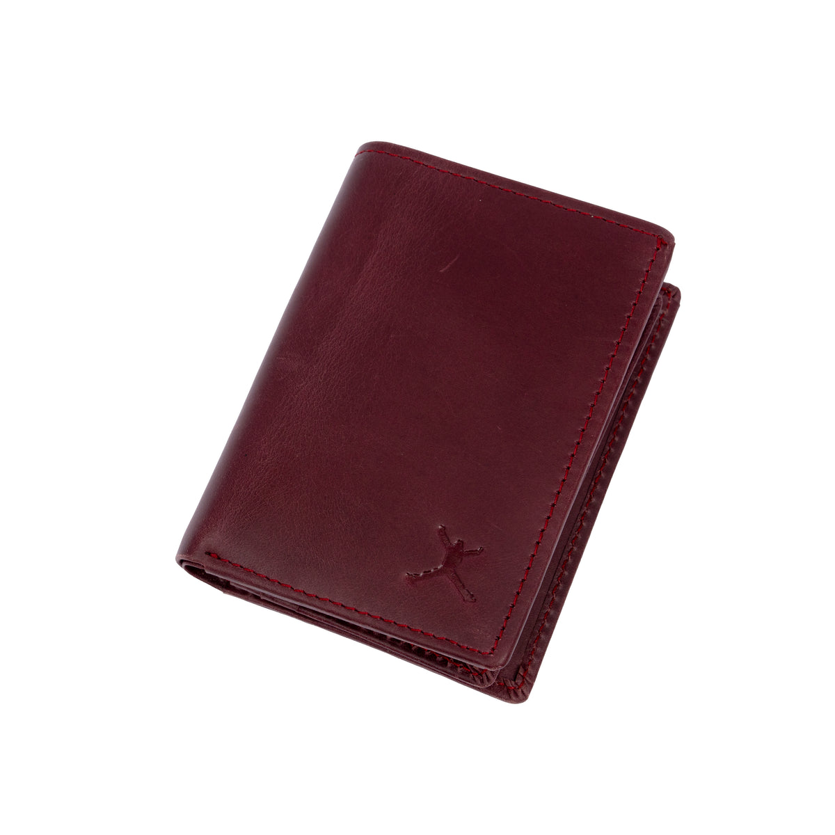 Italian Leather RFID Hip Wallet - Burgundy