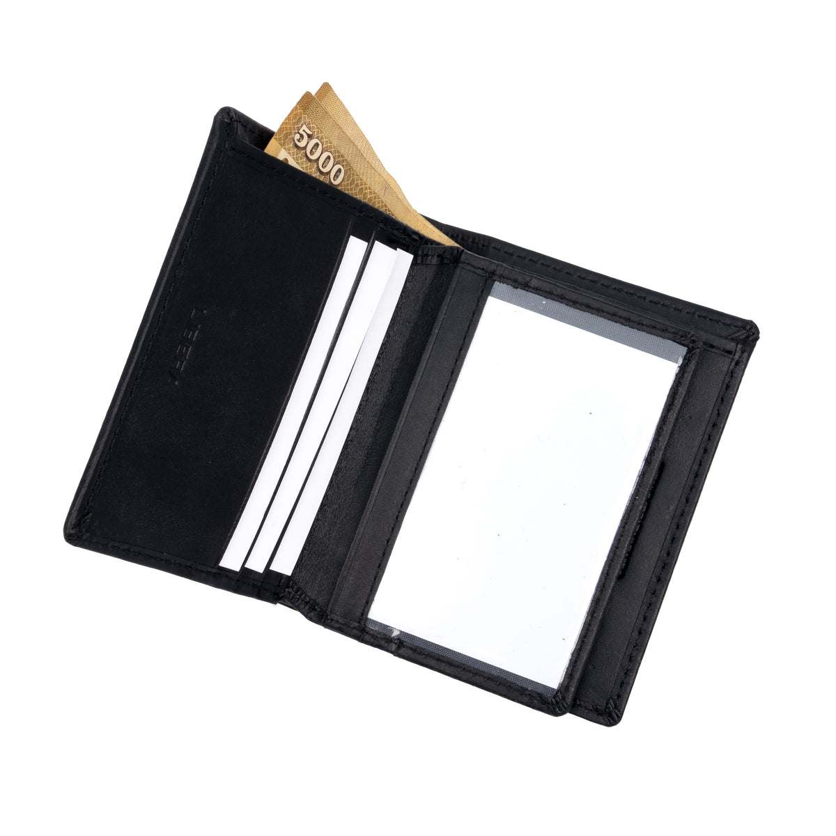 Italian Leather RFID Hip Wallet - Black