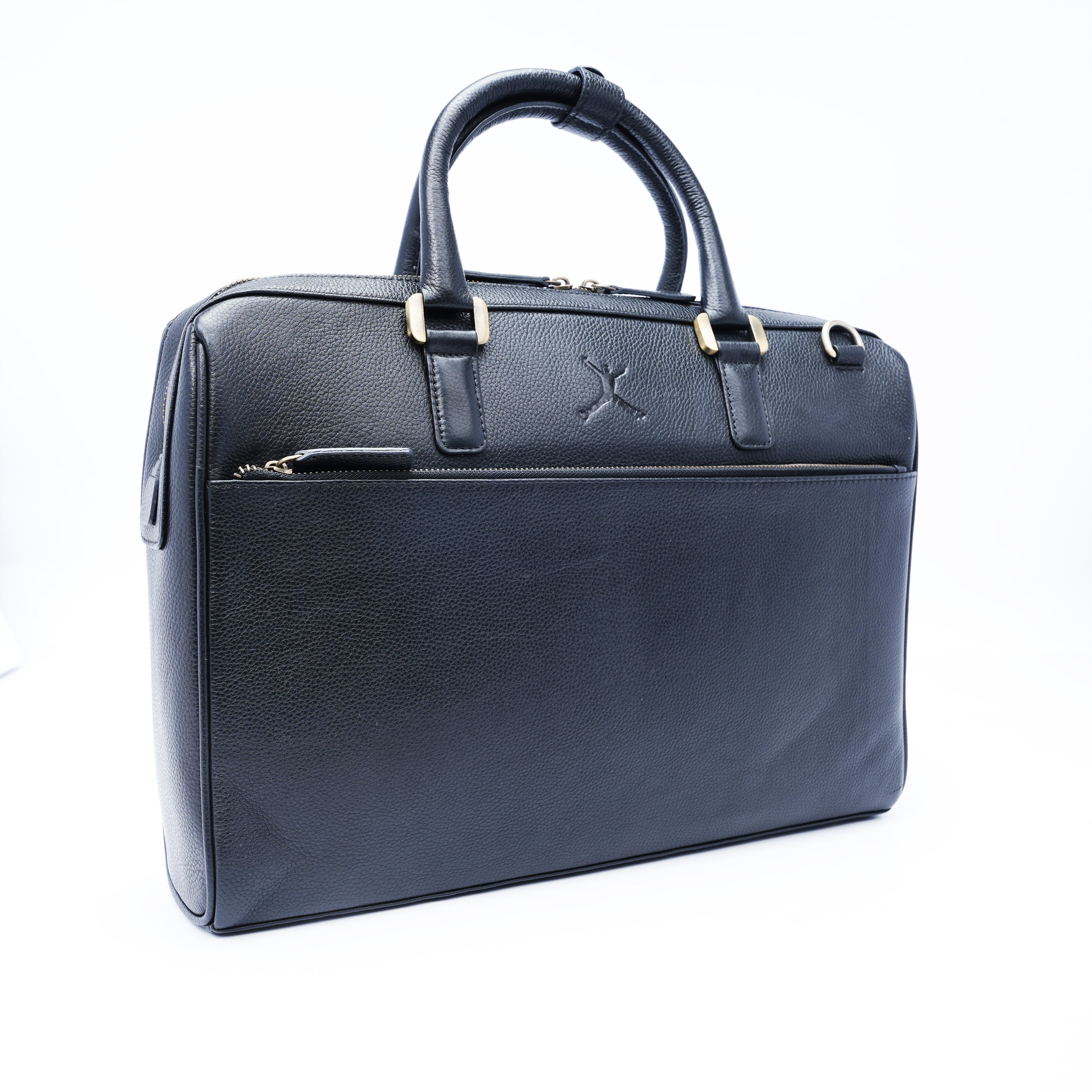 Italian Leather Executive Bag - Black