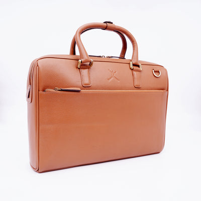 Italian Leather Executive Bag - Tan