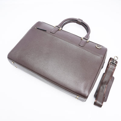 Italian Leather Executive Bag - Coffee Brown