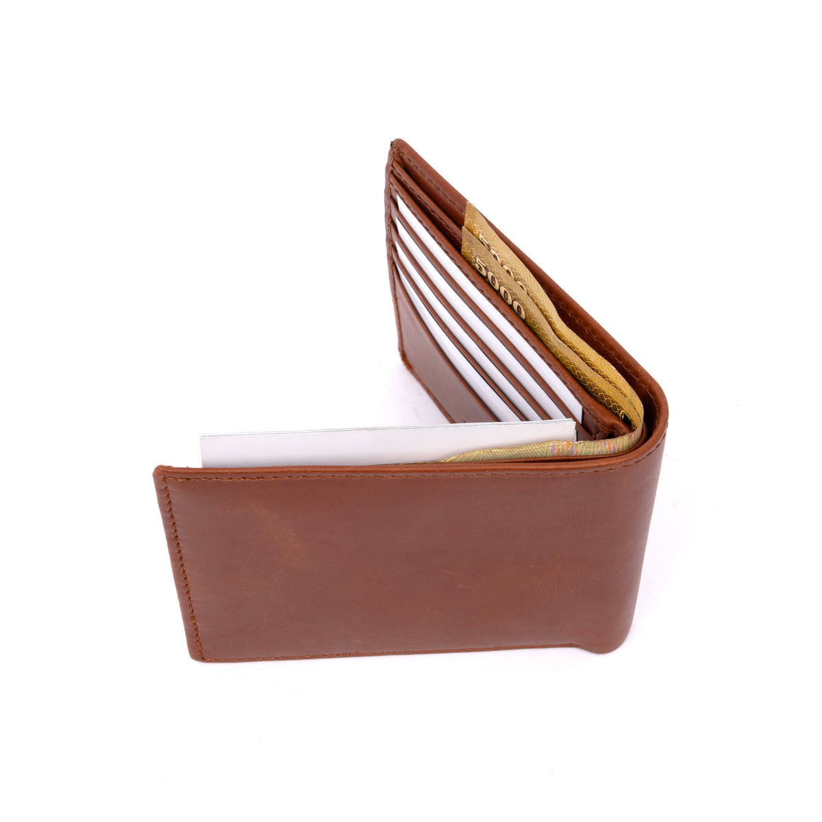Italian Leather RFID Wallet - Tan
