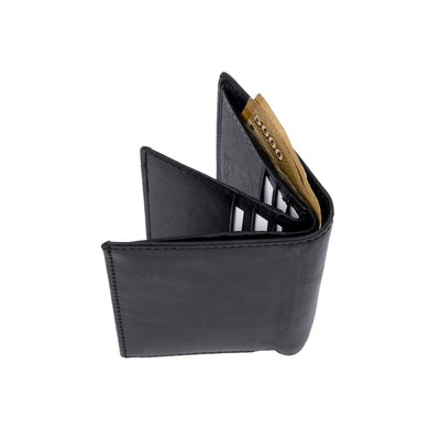 Italian Leather RFID Hip Wallet - Black