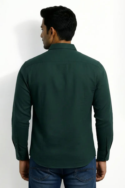 Slim Fit Cotton Linen L/S Shirt