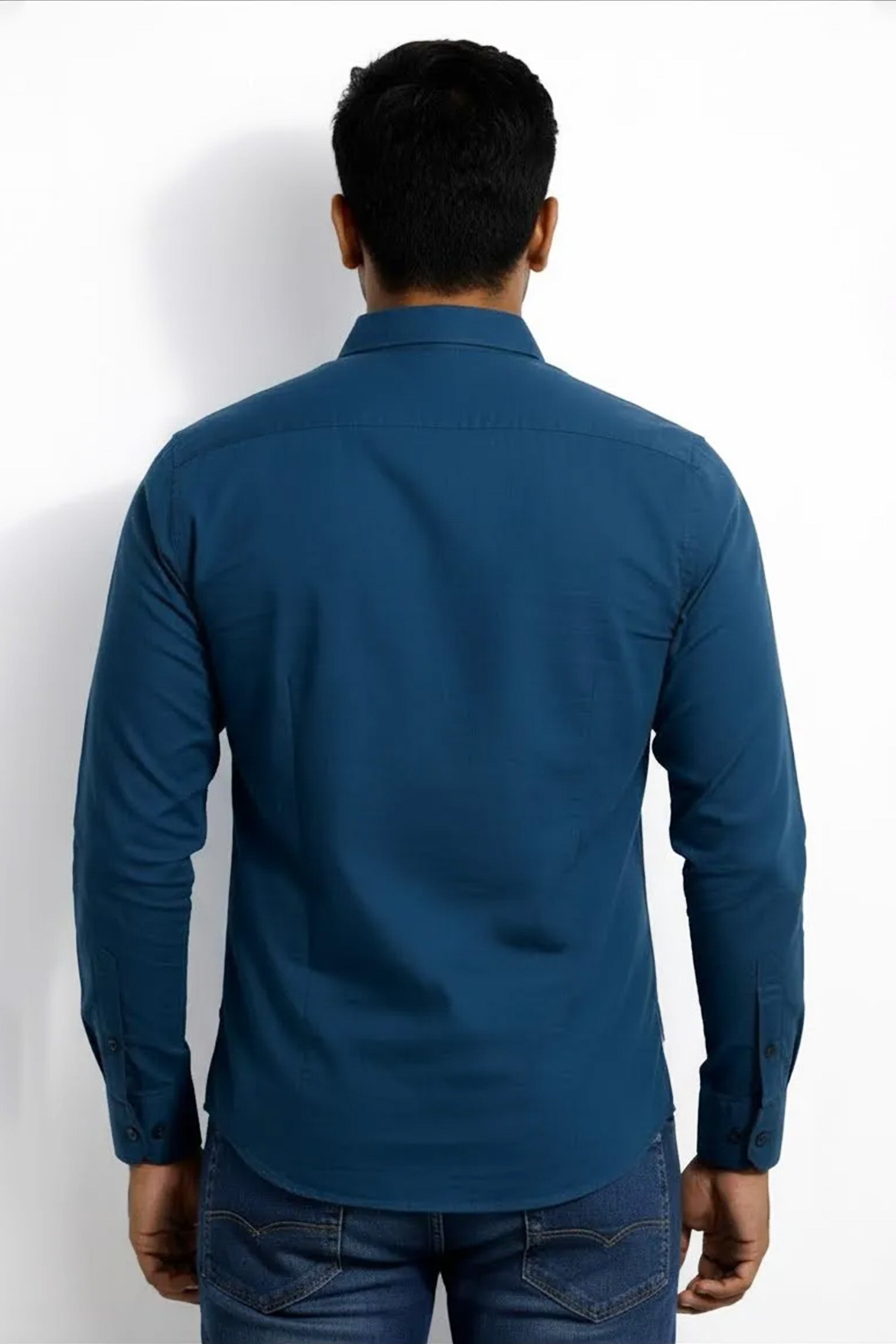 Slim Fit Cotton Plain L/S Shirt
