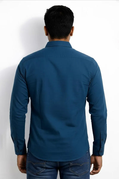 Slim Fit Cotton Plain L/S Shirt