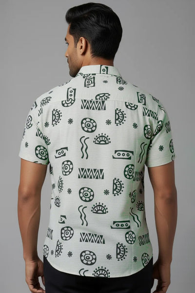 Slim Fit Floral Printed S/S Shirt