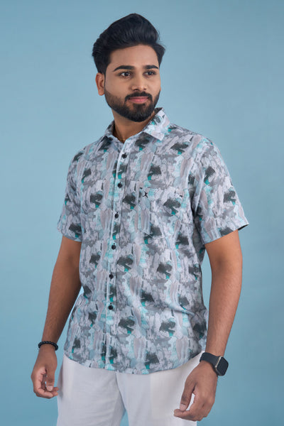 Slim Fit Printed S/S Shirt