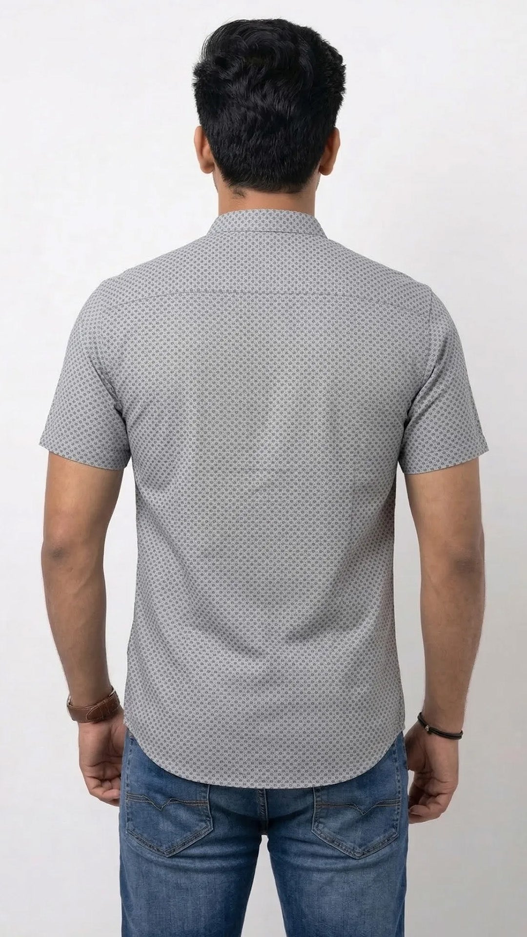 Slim Fit Cotton Printed S/S Shirt