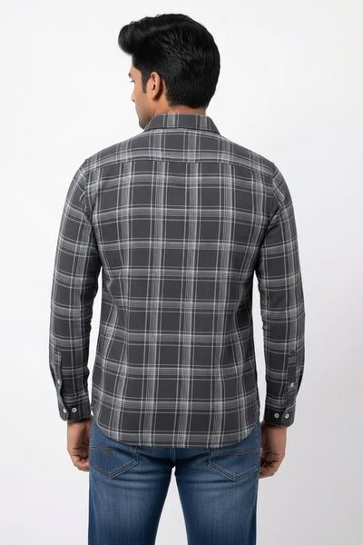 Slim Fit Cotton Check L/S Shirt