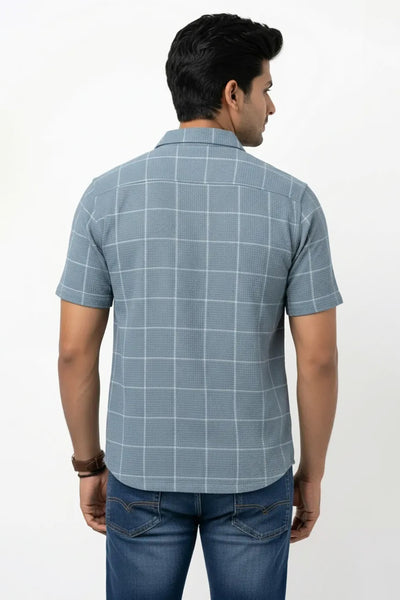 Slim Fit Cotton Cotton Checks S/S Shirt