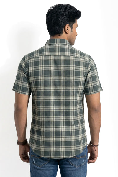 Slim Fit Cotton Checks S/S Shirt