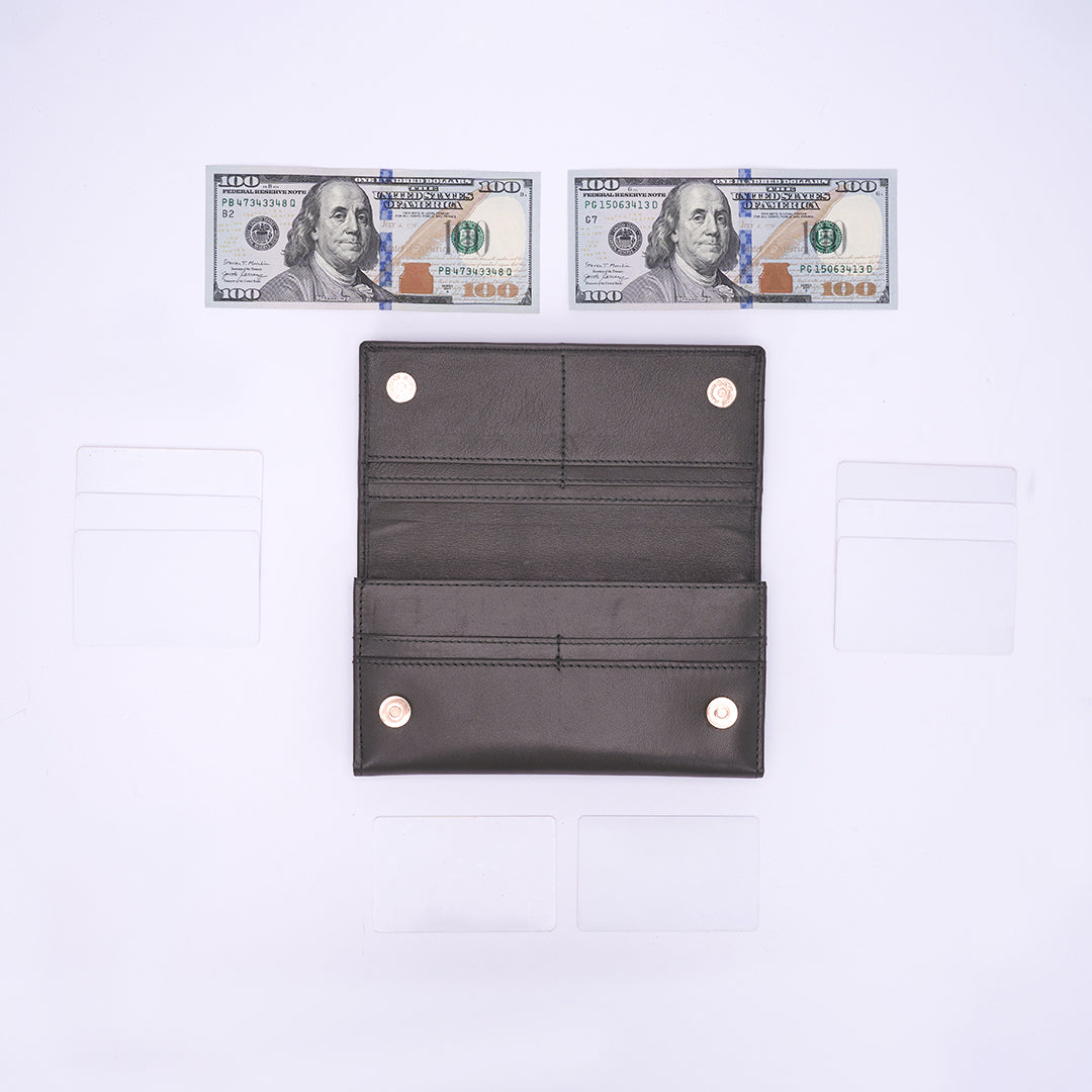 Genuine Leather Ladies Wallet - Light Grey