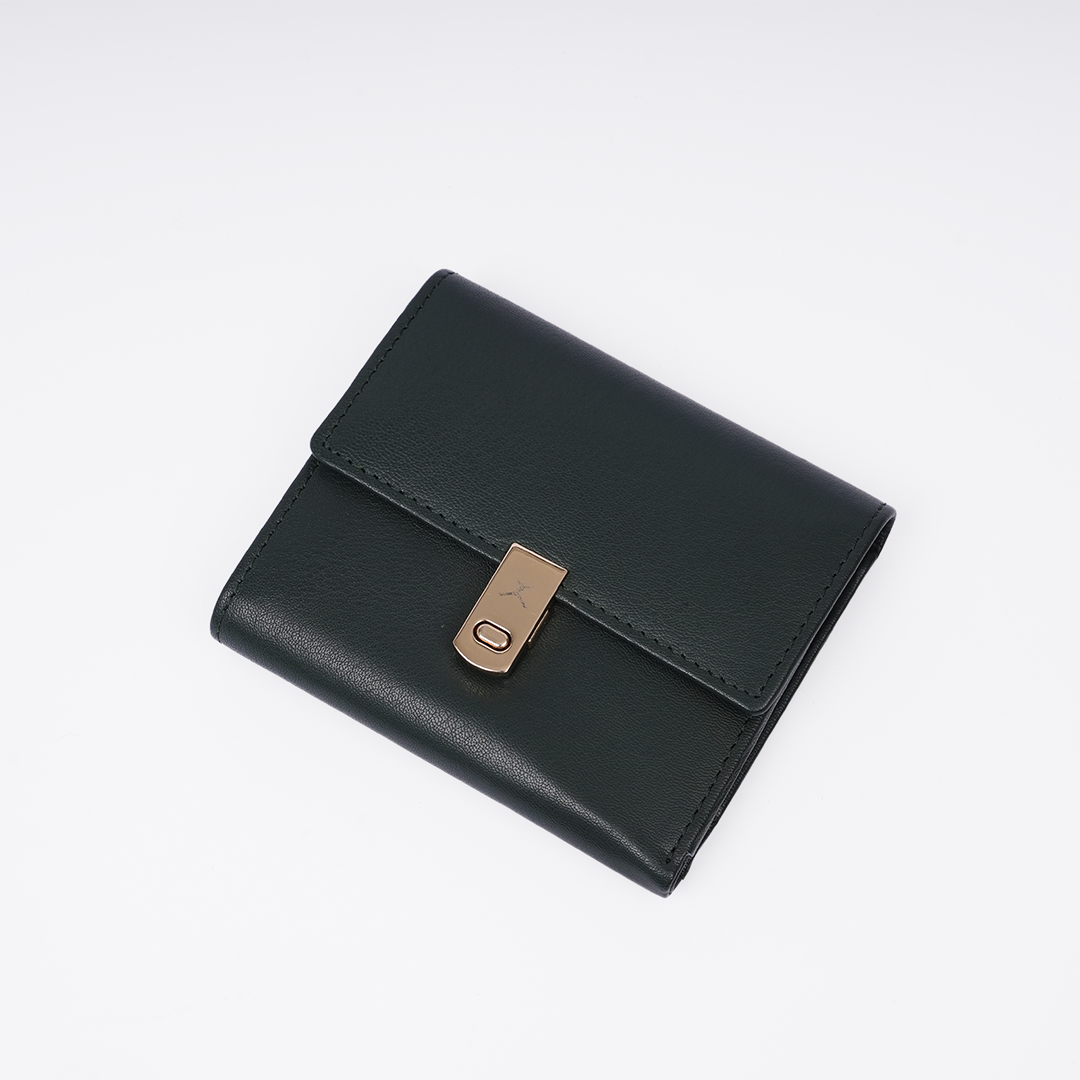 Italian Leather Ladies Wallet - Green