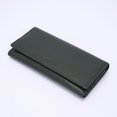 Genuine Leather Ladies Wallet - Olive Green