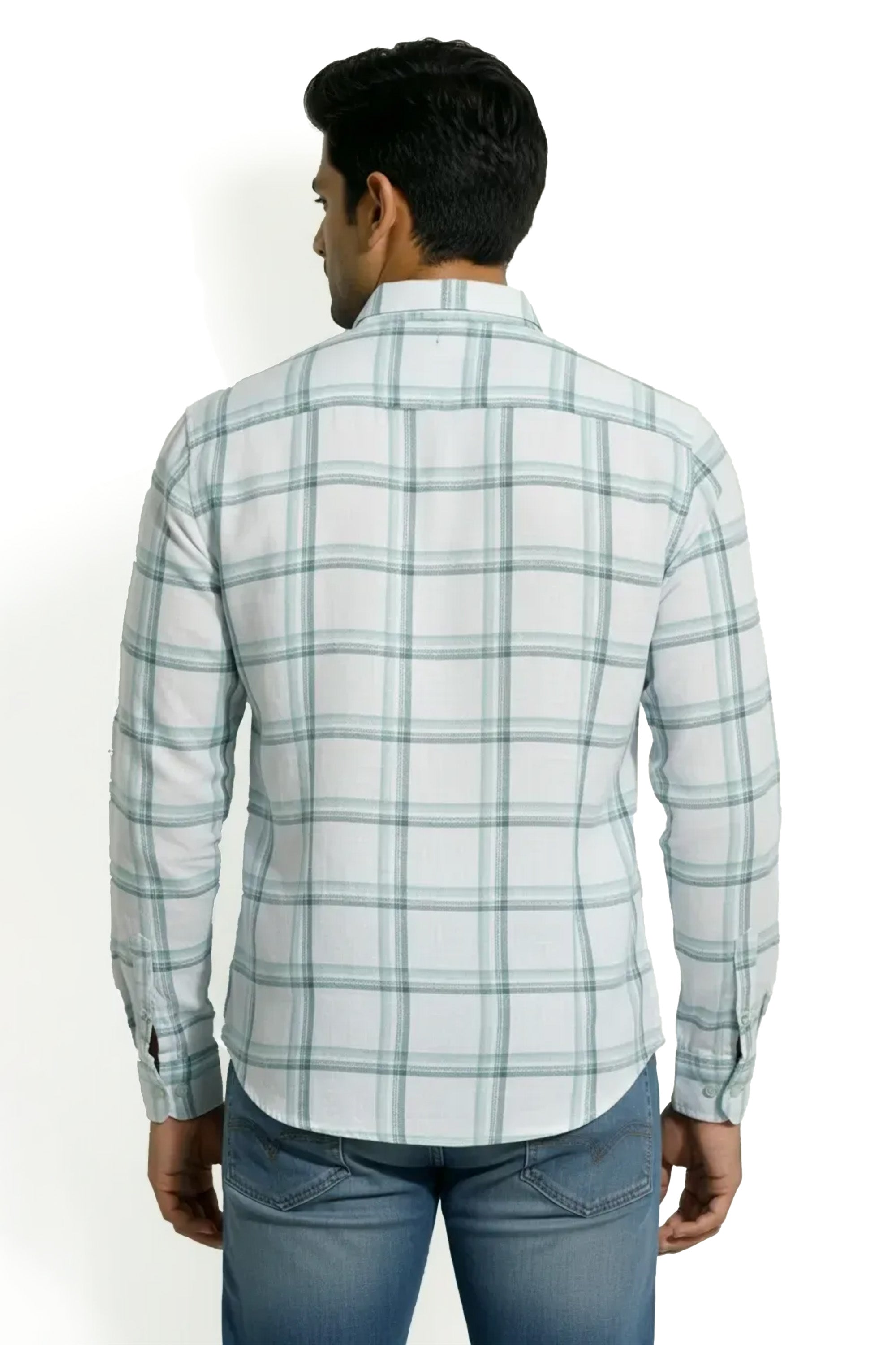 Slim Fit Cotton Checks L/S Shirt