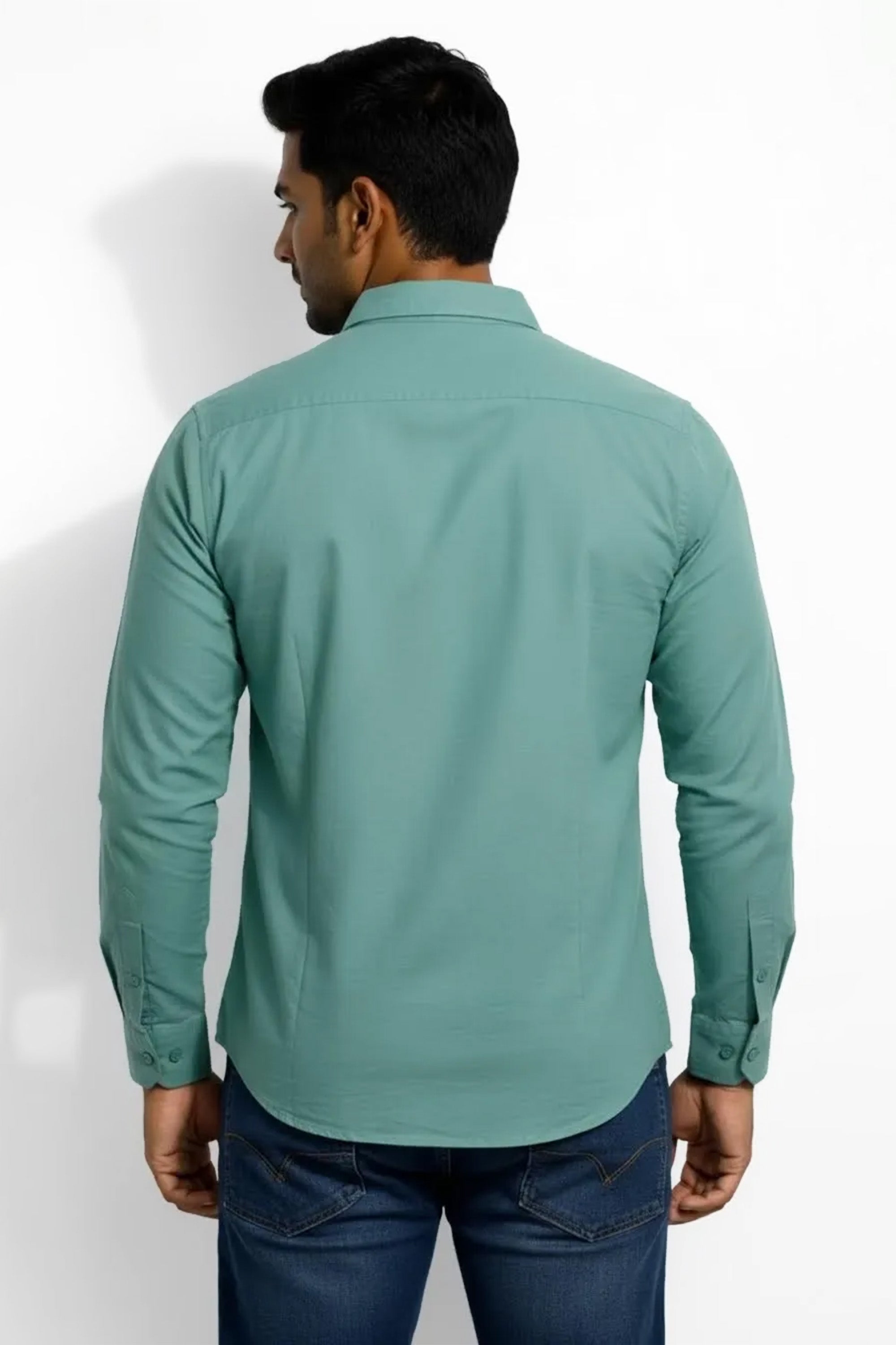 Slim Fit Cotton Plain L/S Shirt