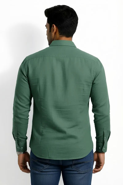 Slim Fit Cotton Plain L/S Shirt