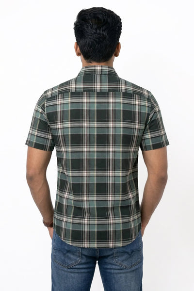 Slim Fit Cotton Checks S/S Shirt