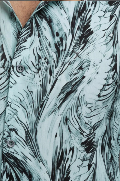 Slim Fit Fern Printed L/S Shirt