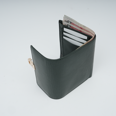 Italian Leather Ladies Wallet - Green