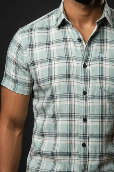 Slim Fit Check Shirt - S/S Shirt