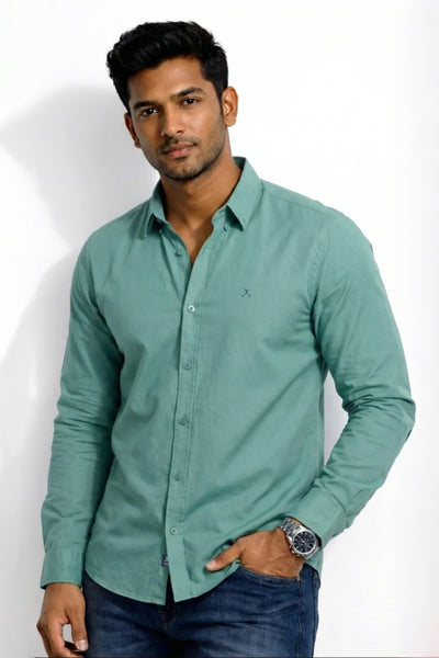 Slim Fit Cotton Plain L/S Shirt