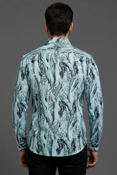 Slim Fit Fern Printed L/S Shirt