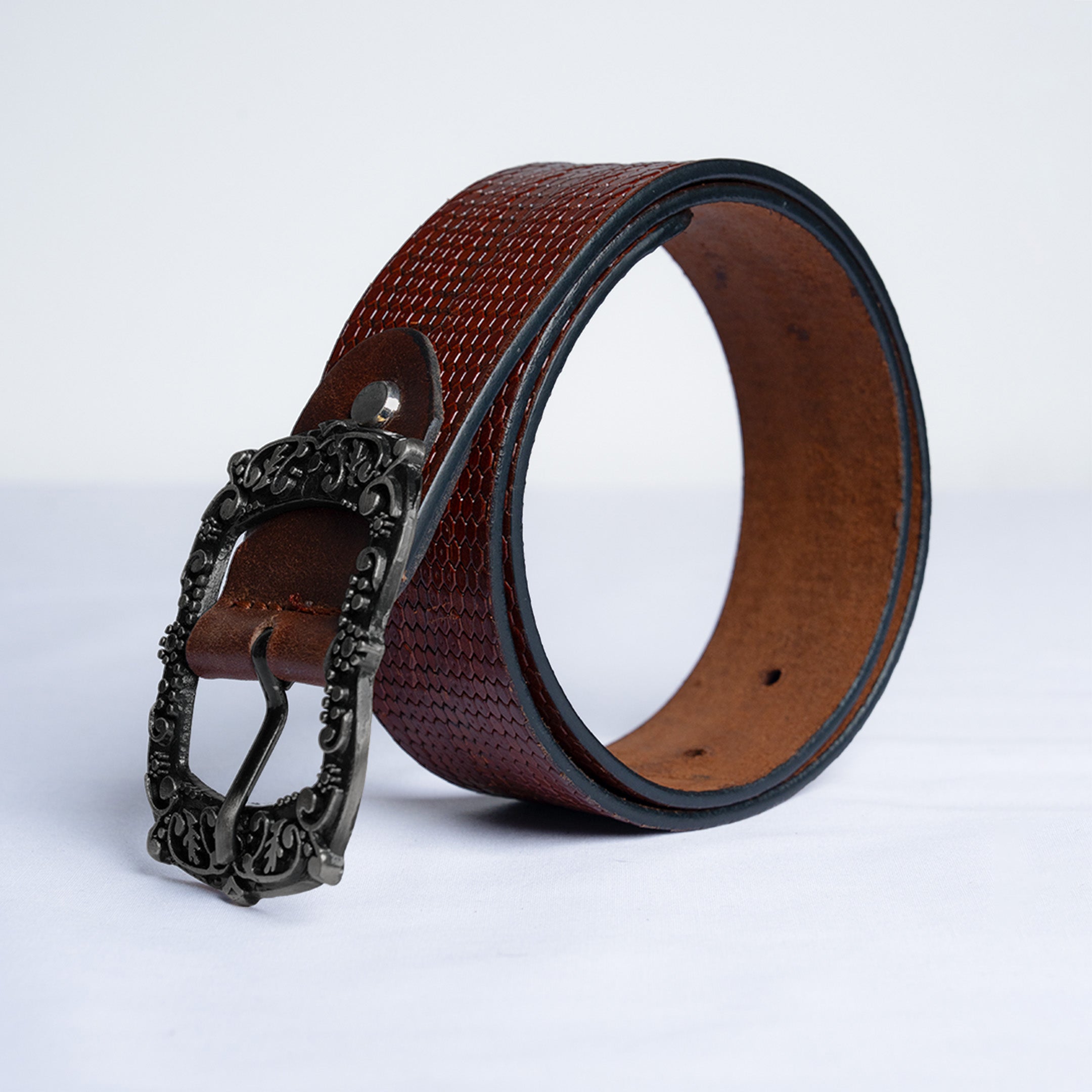 Casual Ladies Leather Belt - Brown