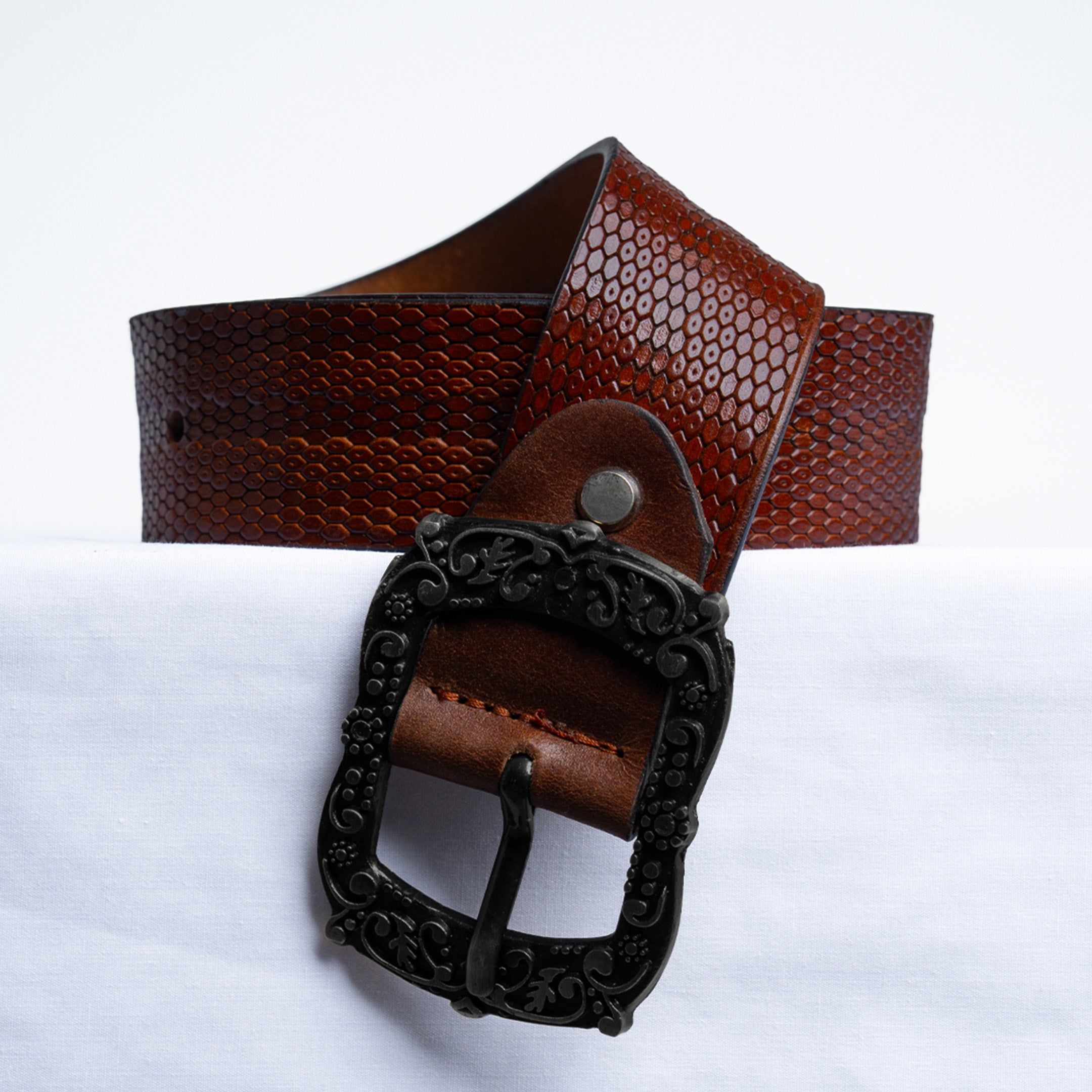 Casual Ladies Leather Belt - Brown
