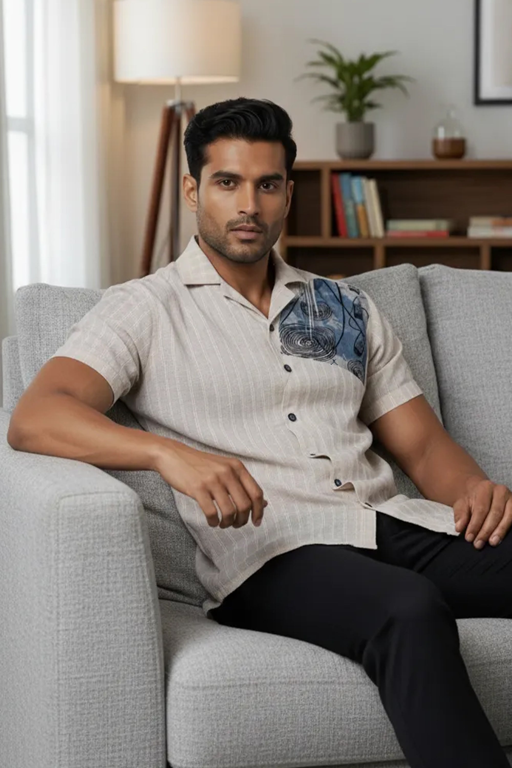 Slim Fit Printed S/S Shirt