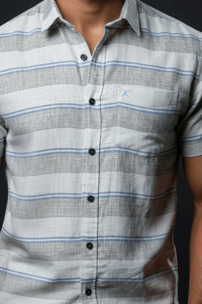 Slim Fit Horizontal Stripes - S/S Shirt