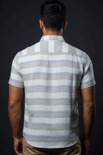 Slim Fit Horizontal Stripes - S/S Shirt