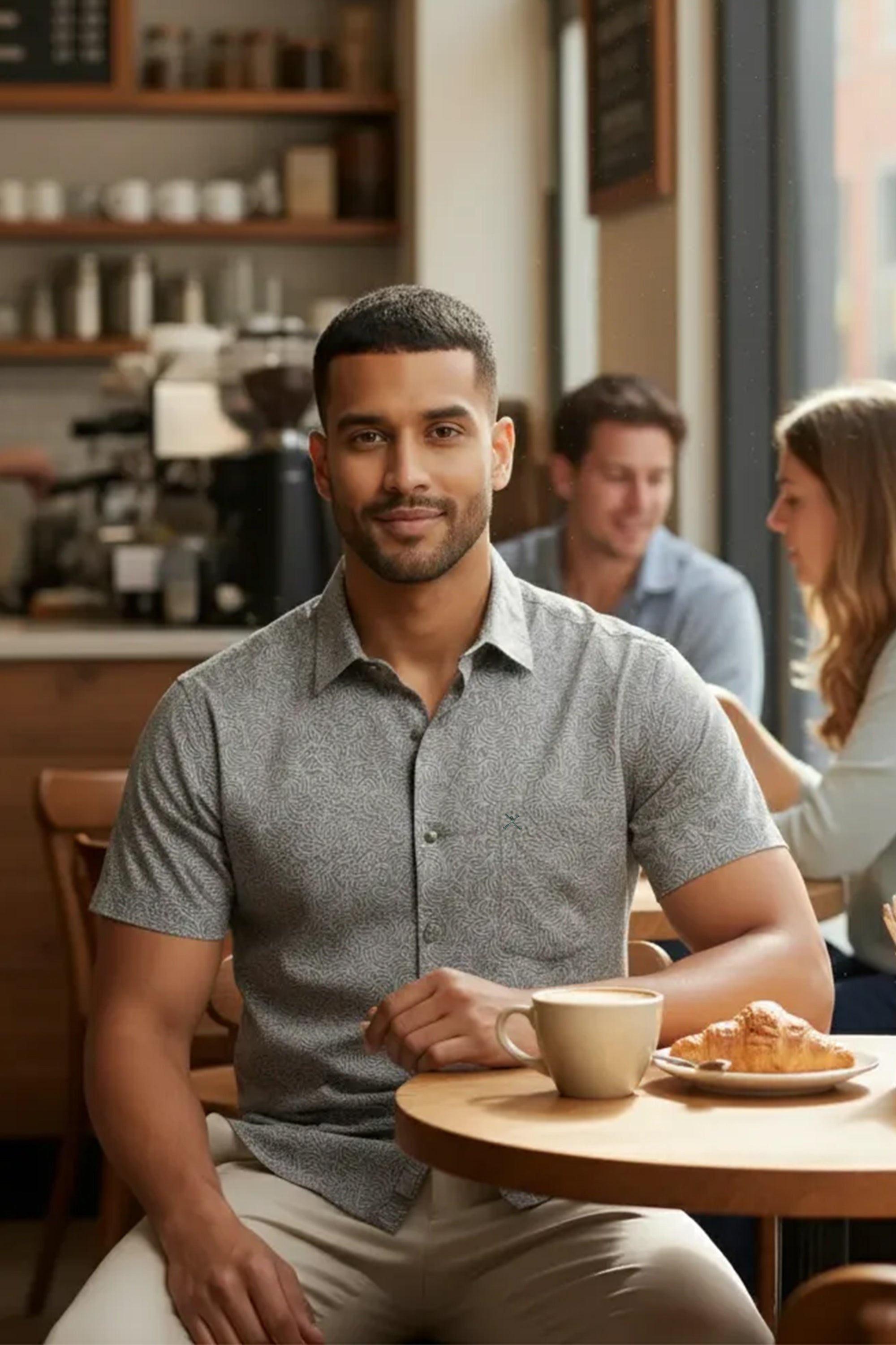 Slim Fit Printed S/S Shirt