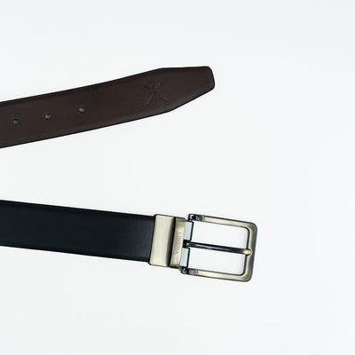 Reversible Standard Lock Belt - Black & Coffee Brown