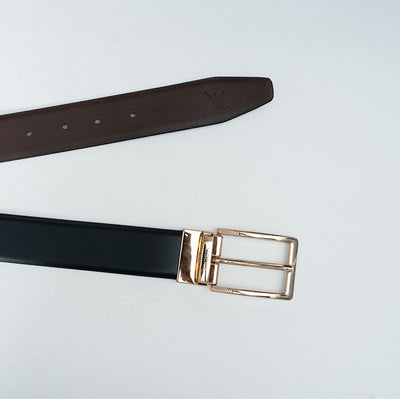 Reversible Standard Lock Belt - Black & Coffee Brown