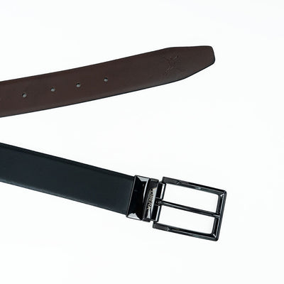 Reversible Standard Lock Belt - Black & Coffee Brown