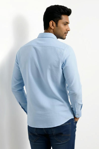 Slim Fit Cotton Plain L/S Shirt