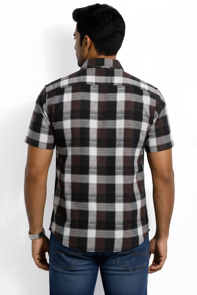 Slim Fit Cotton Checks S/S Shirt
