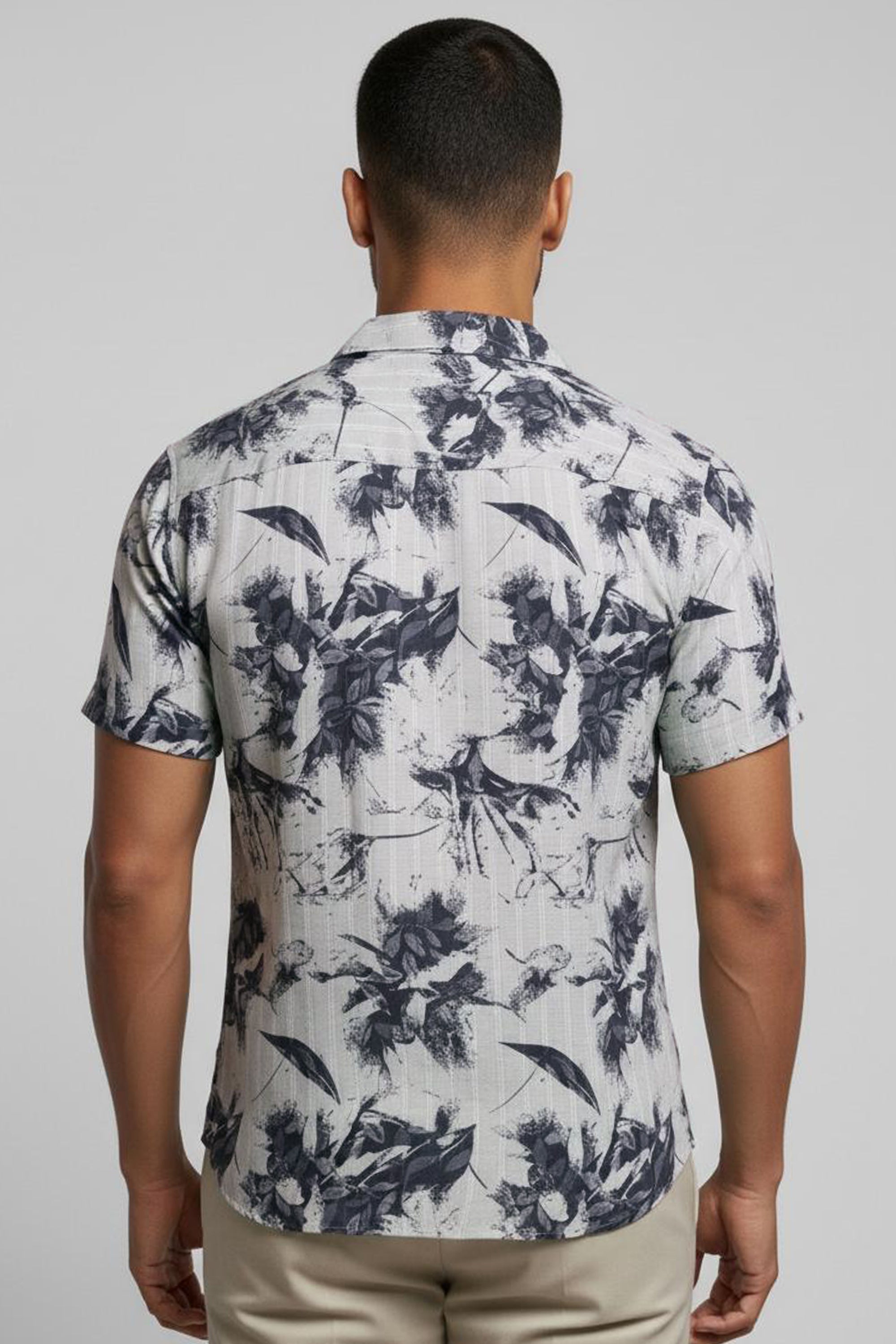 Slim Fit Fern Printed S/S Shirt