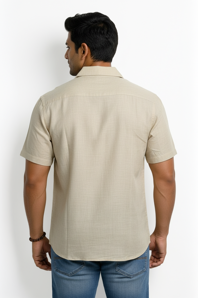 Slim Fit Cotton Printed S/S Shirt