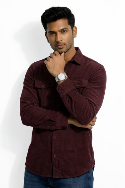 Slim Fit Cotton Corduroy L/S Shirt