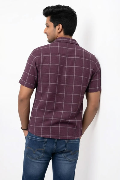 Slim Fit Cotton Cotton Checks S/S Shirt