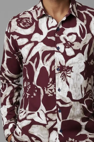 Slim Fit Printed L/S Shirt