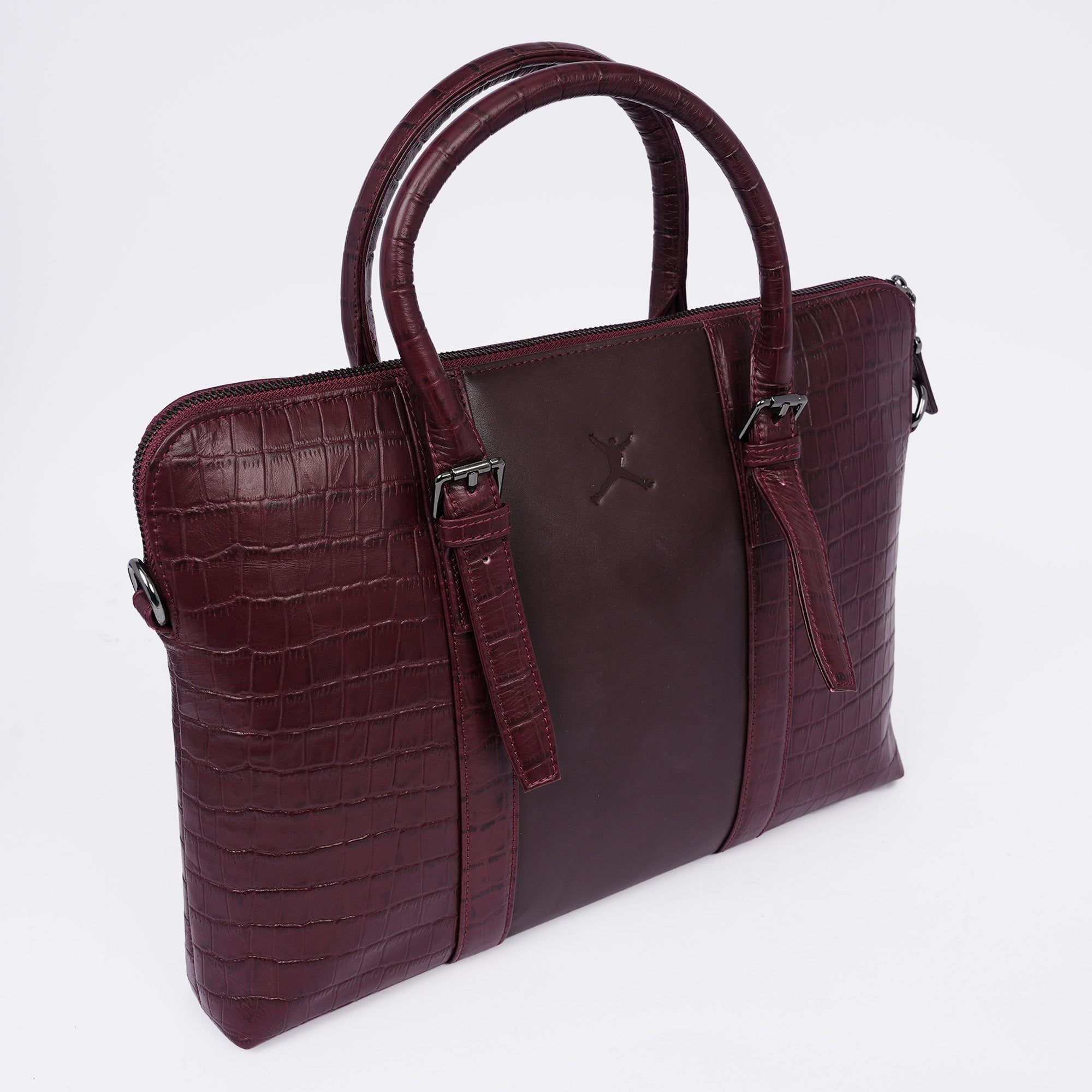 Italian Leather Executive Bag - Maroon