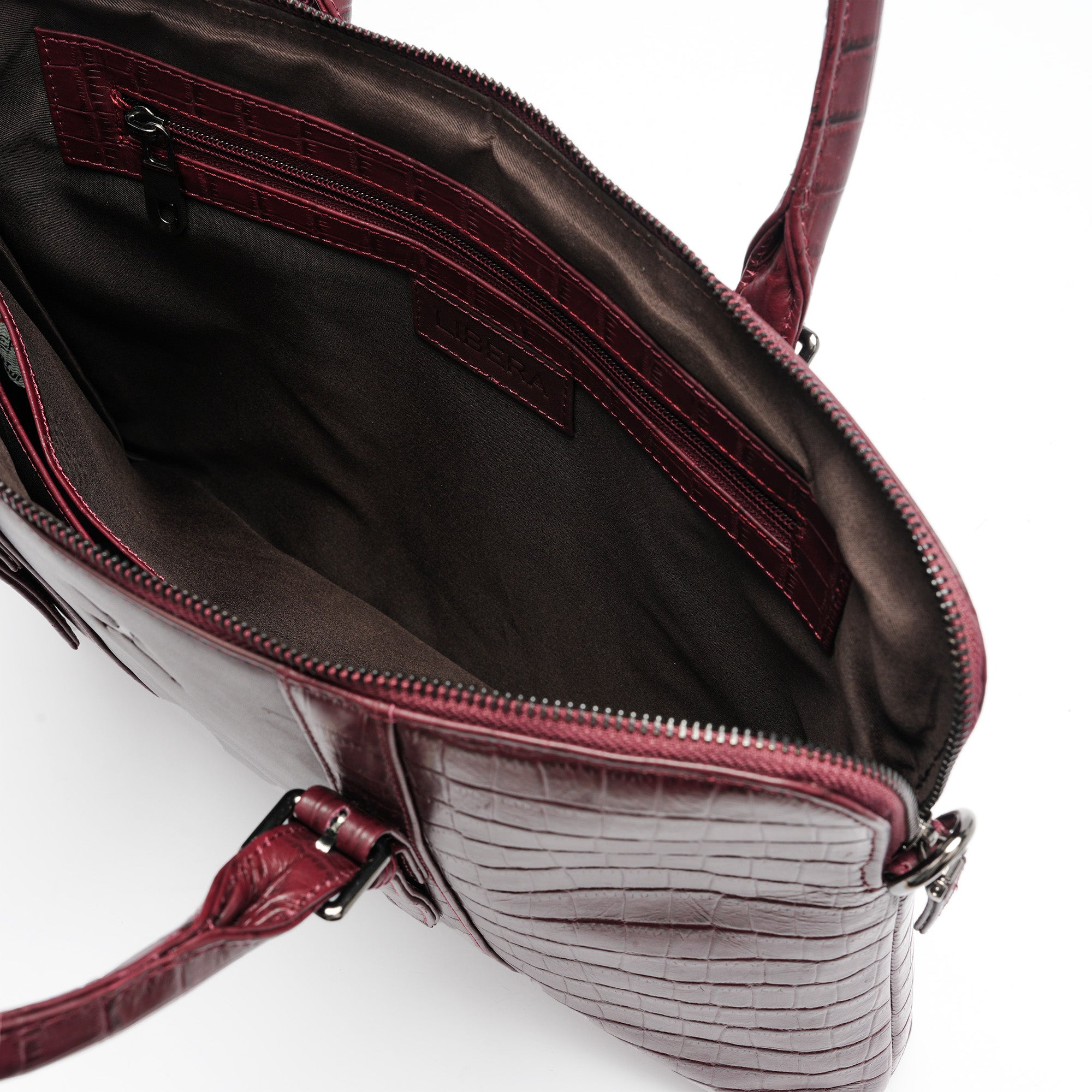 Italian Leather Executive Bag - Maroon