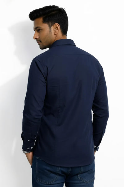 Slim Fit Cotton Plain L/S Shirt