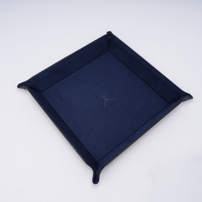 Italian Leather Tray Large - Navy Blue